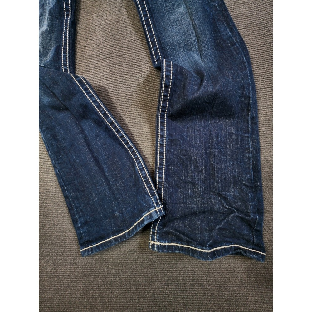 Miss Me Bootcut Jeans Women 28 Blue Embellished Pocket Y2K - Picture 6 of 15